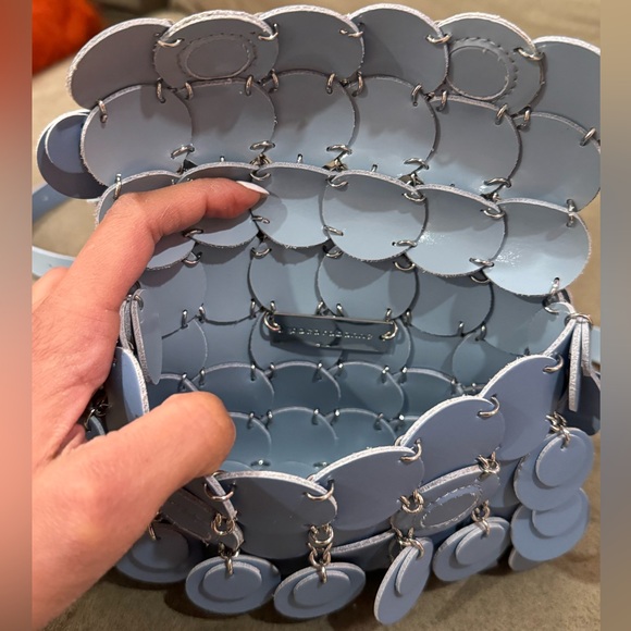 Paco Rabanne Iconic Disc Belt Bag – Powder Blue Leather - Picture 4 of 10